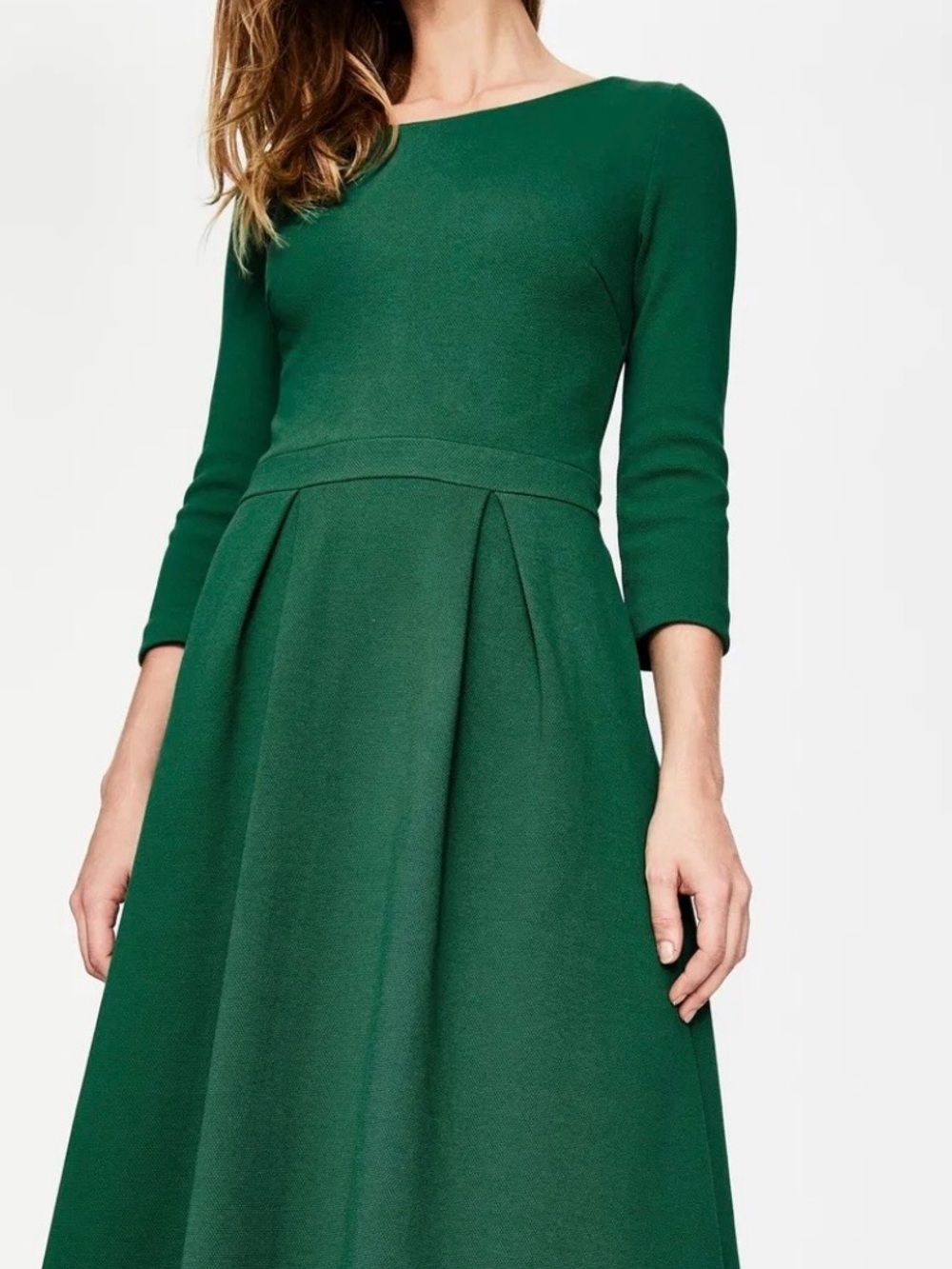 Boden Harley Textured Midi Dress Size 2 in Green